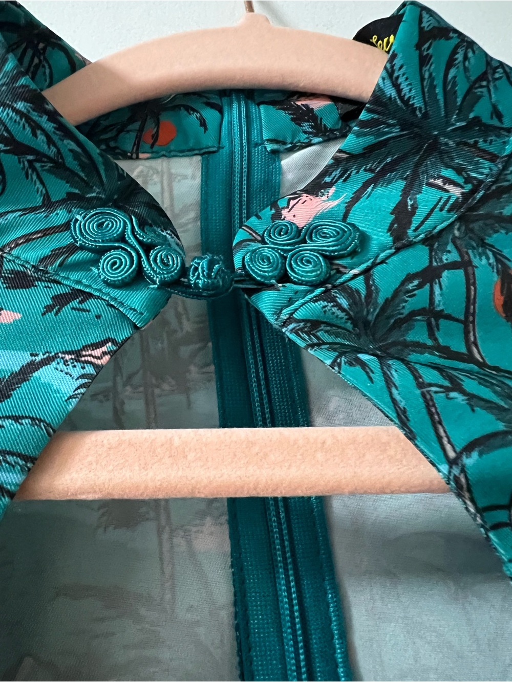 Boulevard Nights Willow Dress | Tropical Palm Print | XS | Retro Pin Up - Picture 3 of 5
